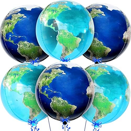 KatchOn 22 Inch Globe Balloons Pack of 6