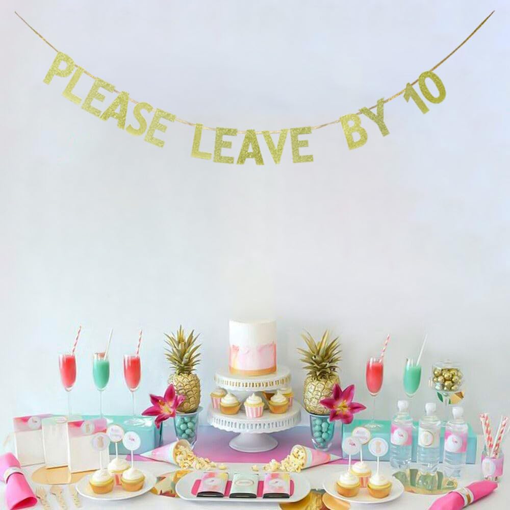 KUNGOON Please Leave by 10 Funny Party Banner Kit