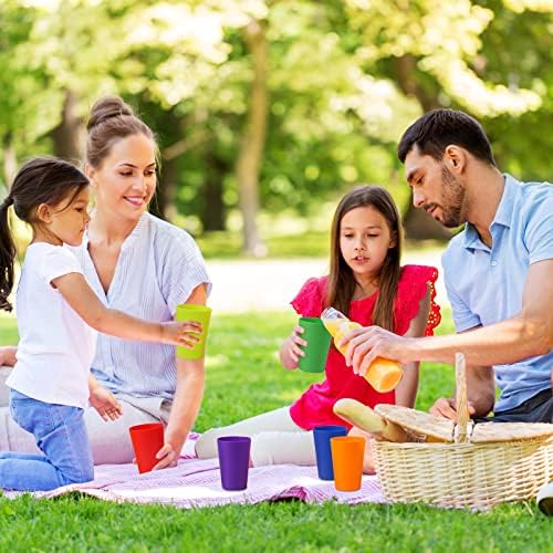 54 Piece Multicolor Reusable Plastic Cups Set