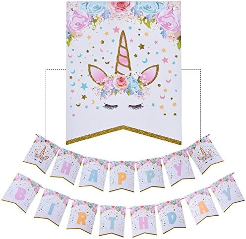 Unicorn Birthday Decorations Party Supplies Banners