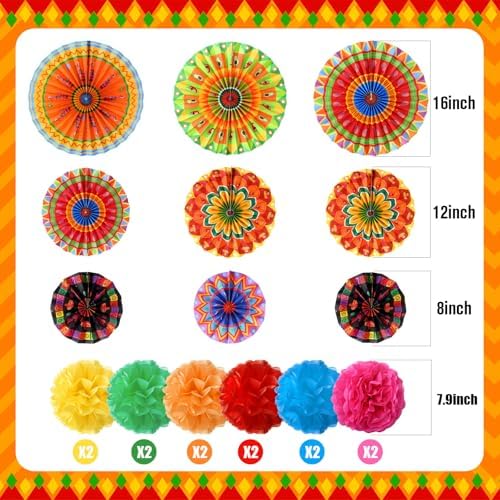Outus 21 Pcs Mexican Party Decorations Set