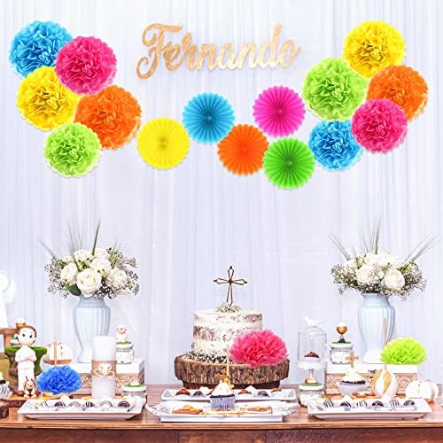 Janinka 60 Pcs Tissue Pom Poms Party Decorations