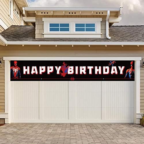 Spiderman Birthday Banner 98x16ft Decor