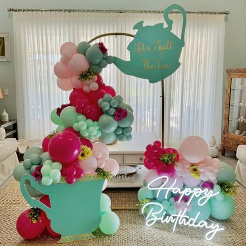 Floral Tea Party Decorations 151Pcs Balloon Kit