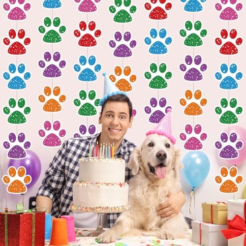 Duraaamo 8 Pack Dog Party Banners Decorations