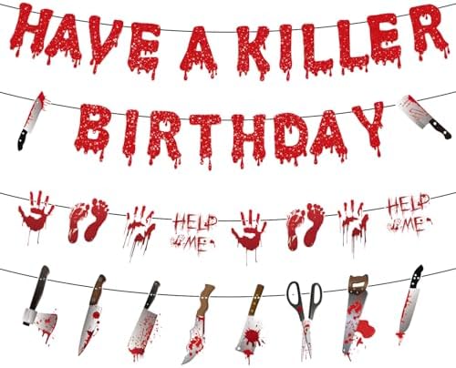 Gameza Killer Horror Birthday Banners Set of 4