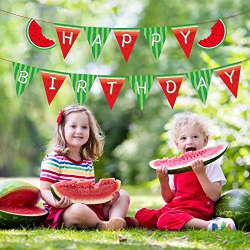 One In A Melon Birthday Banner Decorations