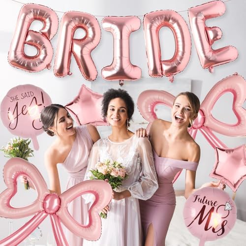 Rose Gold Bride Balloons Decor Kit