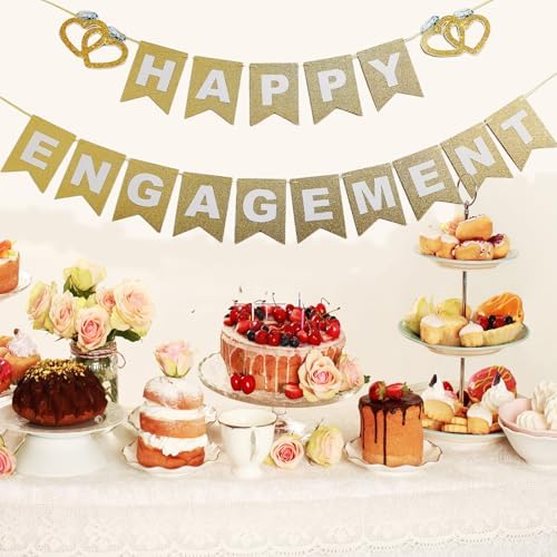 GOGOBAY Happy Engagement Pre-Strung Banner