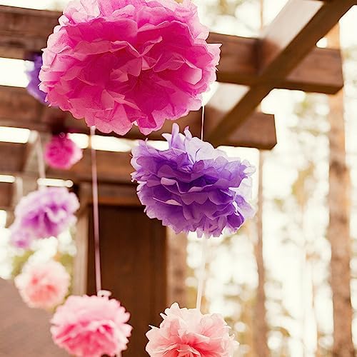 PATIKIL 6 Inch Black Tissue Pom Poms 10 Pack