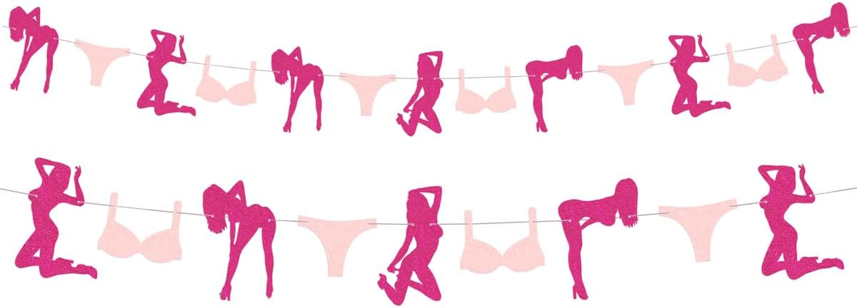 Xo Fetti Bachelorette Party Banner Pink 5 Ft