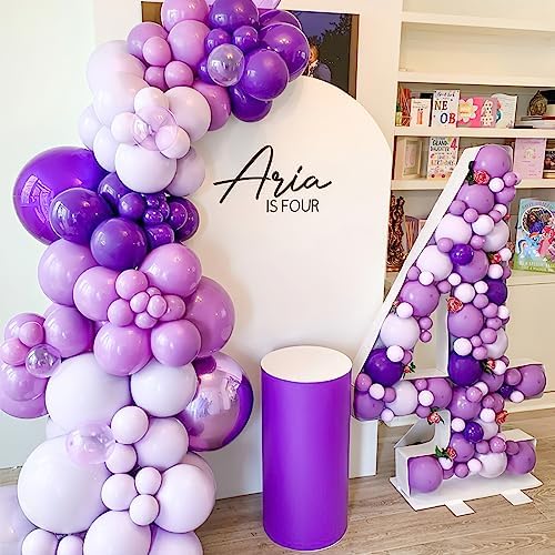 PartyWoo Pastel Purple Balloons 127 Pcs Decor Kit