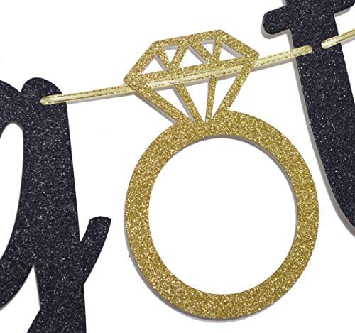 Firefairy Glitter Bunting Banner Black Gold