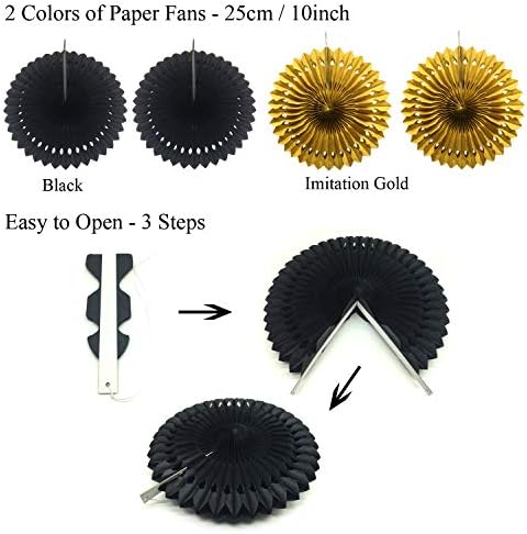 ZERODECO Black and Gold Party Decor Kit