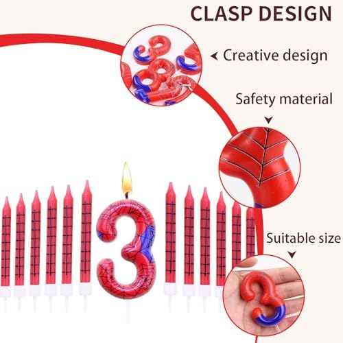 Spider Themed Birthday Banner and Candle Set