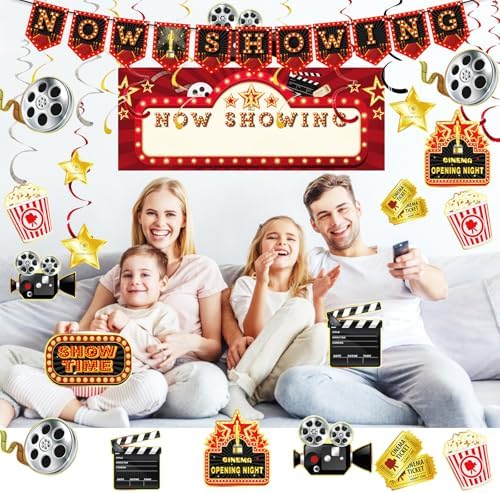 Movie Night Party Decorations 60 pcs Kit