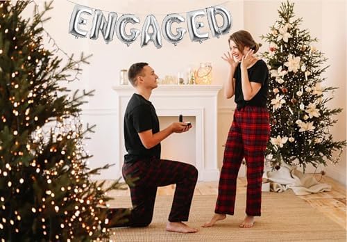 Engaged Silver Party Balloons 16 Inch Engagement Decorations