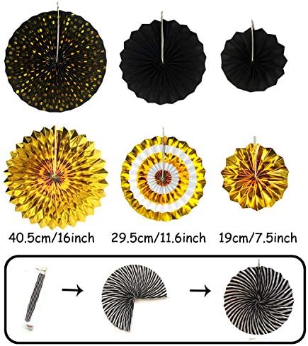 ZERODECO Black and Gold Party Decor Kit