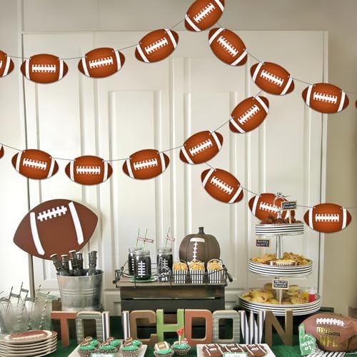 Candy Chef Football Party Banners 4PCS Pre-Strung Decorations