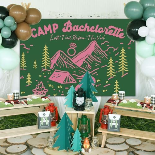Wonmelody Camp Bachelorette Party Decorations Banners