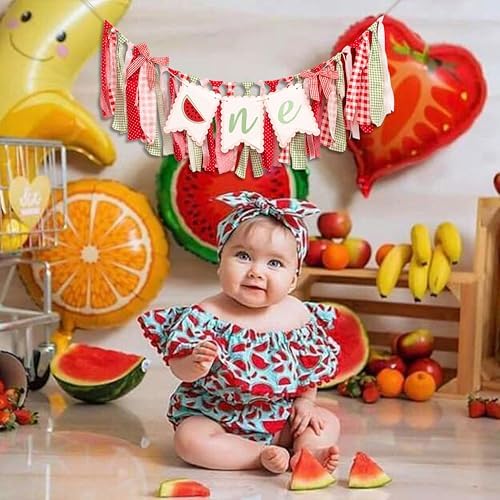 Watermelon Themed High Chair Banner for Birthday Party