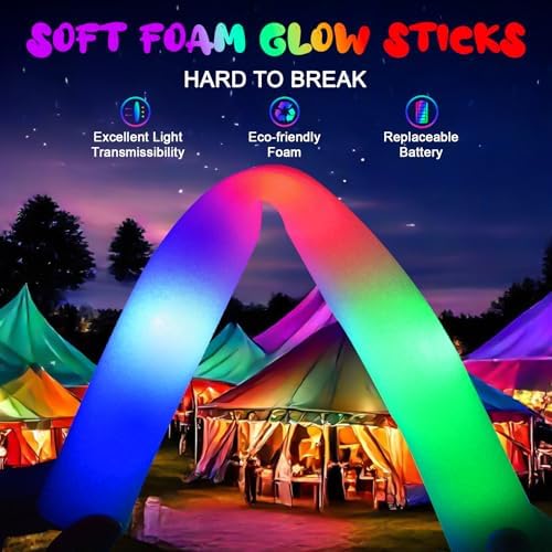 44 PCS Foam Glow Sticks with 3 Modes