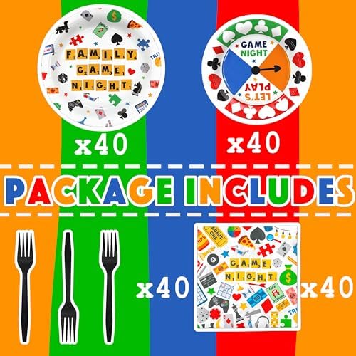 Game Night Party Decorations Set 40 Pieces