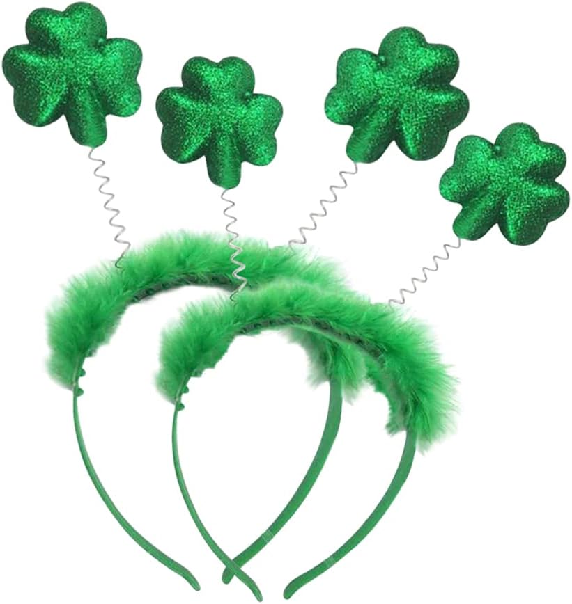 SunnyPro St Patricks Day Shamrock Green Headband