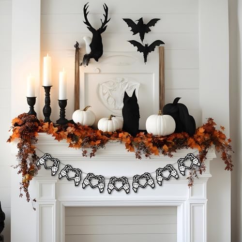 Gothic Skeleton Heart Halloween Banner Set