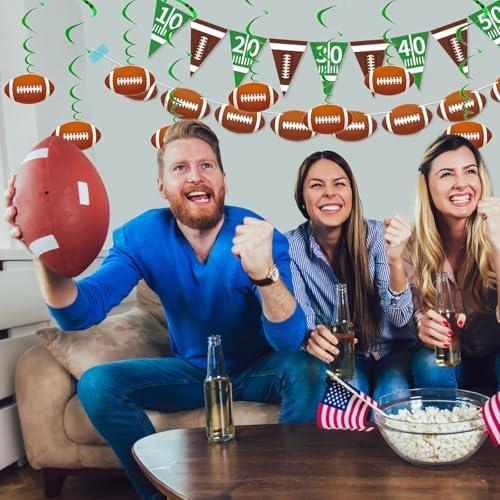 5 Serving Football Party Decorations Set