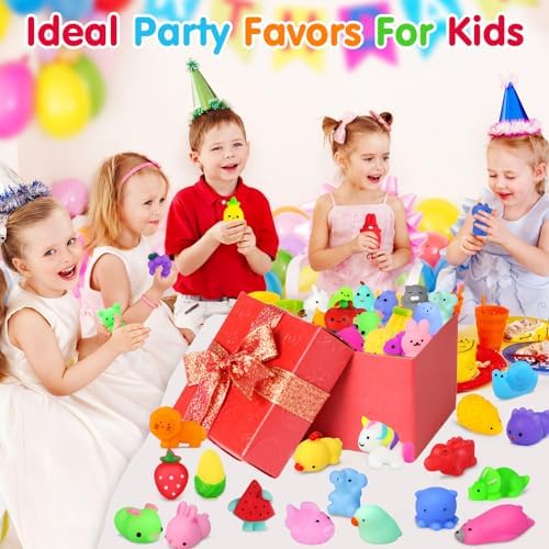 130PCS Mochi Squishy Toy Set Party Favors for Kids