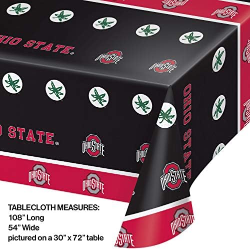 Creative Converting Ohio State University Plastic Table Cover 54x108