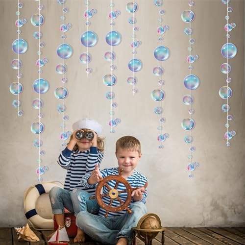 Decor365 Little Mermaid Party Decor Purple Blue Bubble Garland