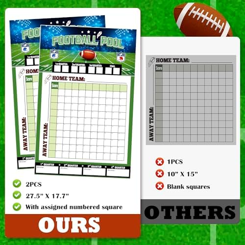 OHOME Football Party Decorations 2 Pack Pool Poster