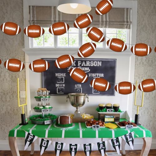 Candy Chef Football Party Banners 4PCS Pre-Strung Decorations