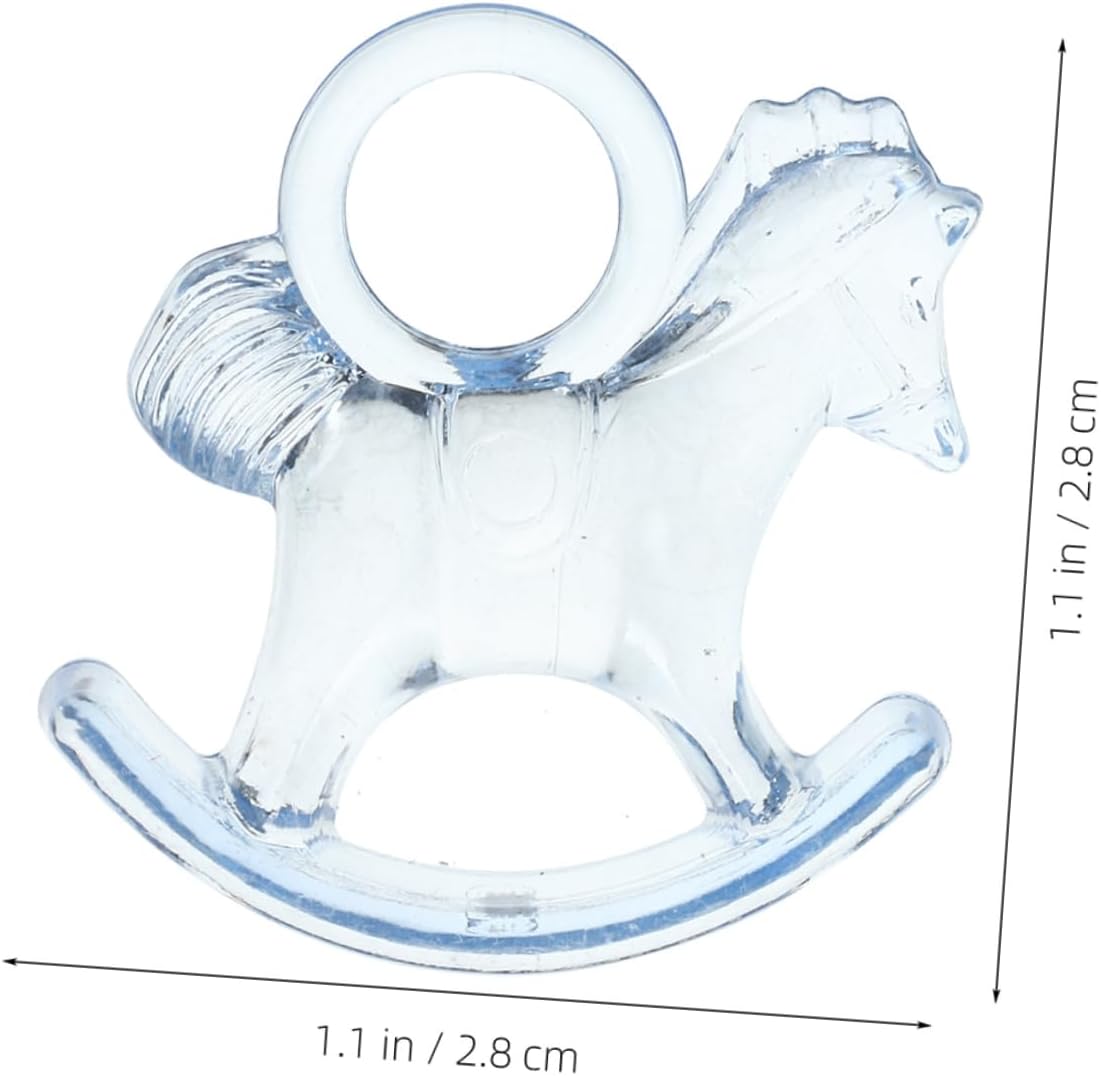 24pcs Acrylic Rocking Horse Decorations for Baby Shower
