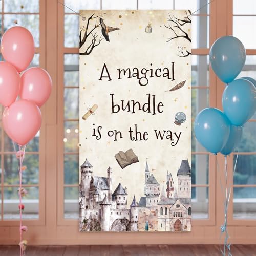 Magical Wizard Party Door Banner with Hanging Rope