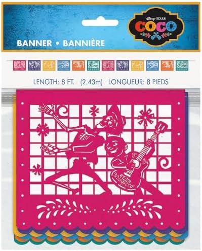 Unique Disney Coco Party Block Banner 8 Ft