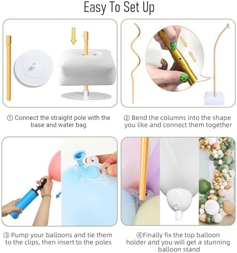 Balloon Arch Kit Stand with Base and Pump