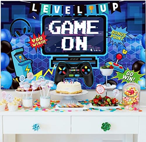 Blulu Video Game Party Decor Banner for Game Lovers