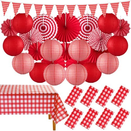 Moukeren 33 Pcs Picnic Decor Set
