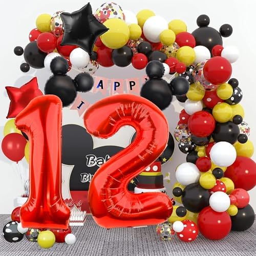 Mouse Number 2 Balloon Set 40 inch Red 18 inch Mini Mouse Head