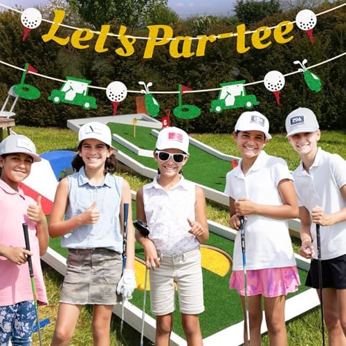 Golf Themed Birthday Banner with Pre-Strung Rope