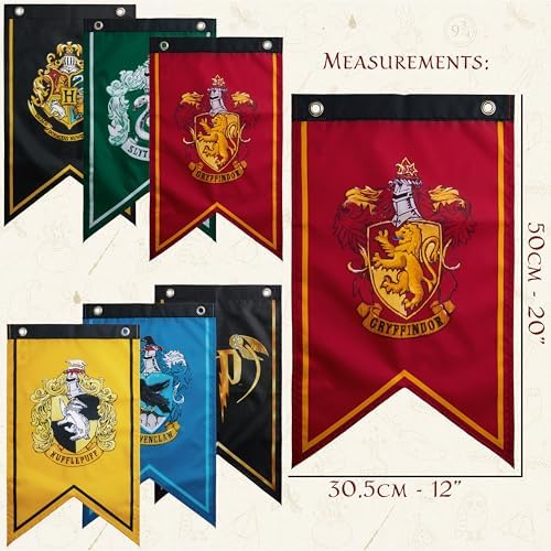 Harry Potter Party Decorations 6 Banners Hogwarts Flags