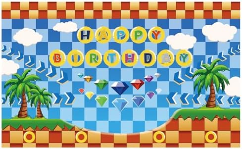 Happy Birthday Banner Decorations 708x433 Inch Hedgehog Themed Party Backdrop