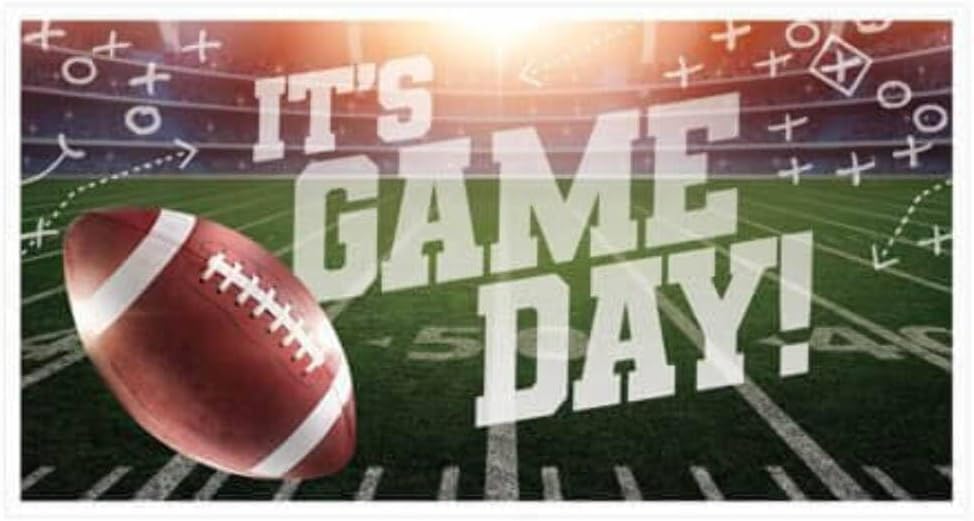 Its Game Day Multicolor Football Banner 65x335
