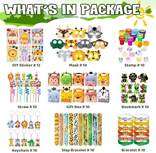 Jungle Safari Party Favors Set for Kids Birthday Gifts
