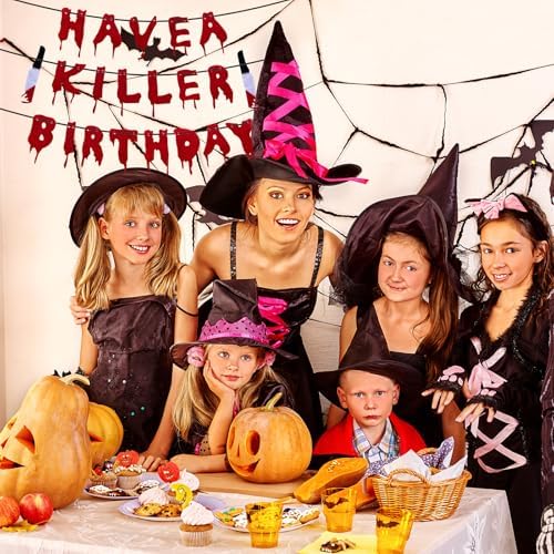 Scary Halloween Birthday Banner Decorations