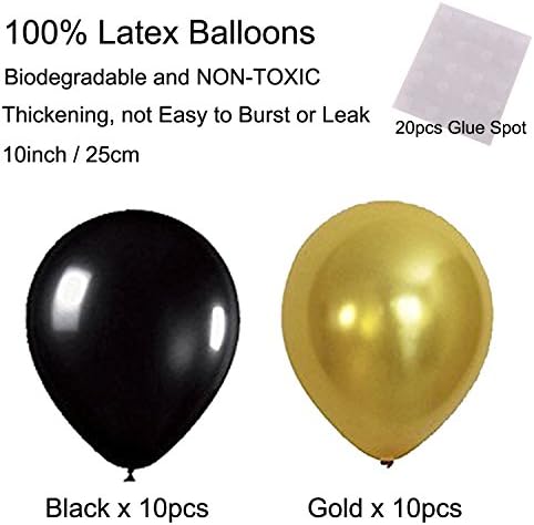 ZERODECO Birthday Party Decoration Black Imitation-Gold