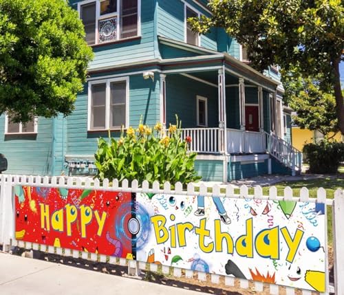 Cascbow Large Cartoon Birthday Banner 98x16ft